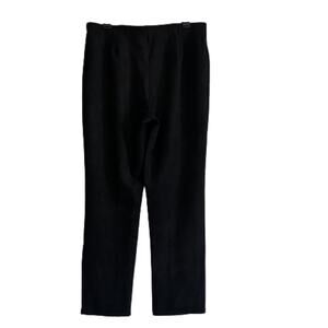 MarlaWynne Pants Black Faux Suede Stretch Side Zipper Straight Leg Pants 16 NEW